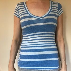 Urban Outfitters BDG Blue Striped V-Neck